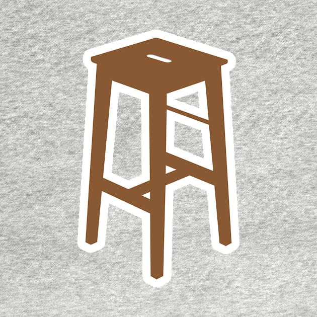 Modern Bar Stool, Chair vector illustration. Interior indoor bar objects icon concept. Furniture for the Bar and Restaurant decoration vector design with shadow. Comfortable sitting stool, chair logo. by AlviStudio